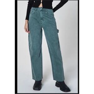 Anthropologie Green Wide Leg Pants